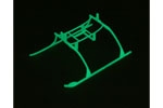 EFLH2222GL Landing Skid & Batt Mnt Set, Glow in the Dark:BMCX